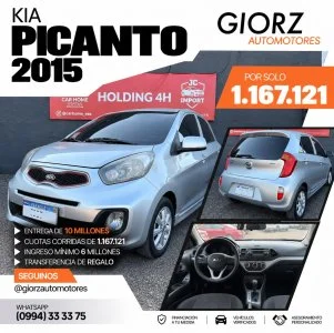 Kia Picanto 2015 1.0 Flex Automático - Financiado 